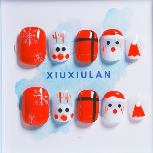 XIU382004 Christmas elk SQUARE Short