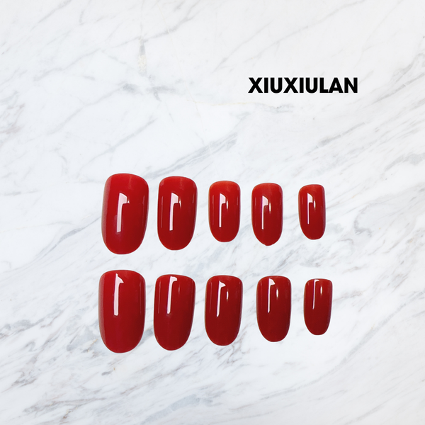 XIU375004 Pure color festive bright red